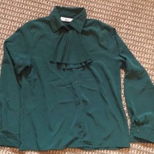 4 for $25 Emerald green work blouse